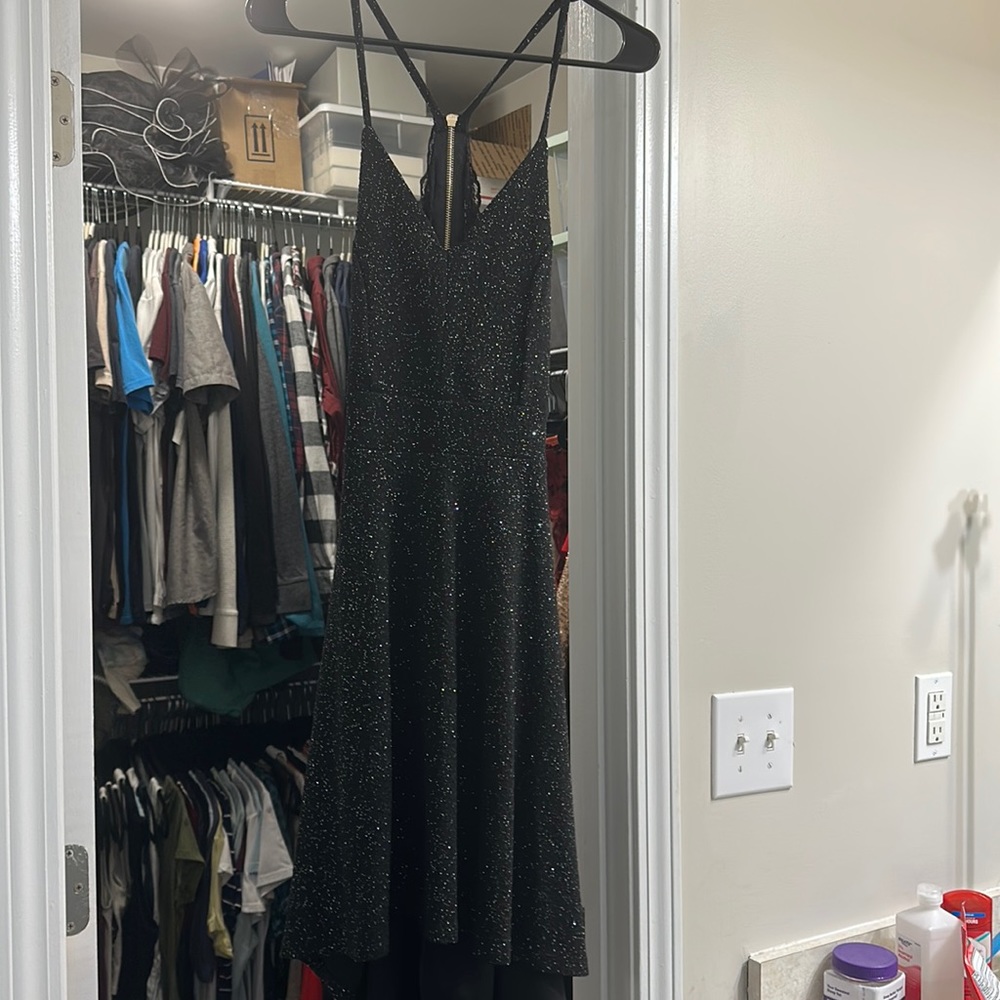 New with tags black high low dress